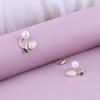 Huailang New Product Super Fairy Design Tulip Imitation Pearl Earrings Simple Niche Stud Earrings Women's New Trendy and High-end Sense