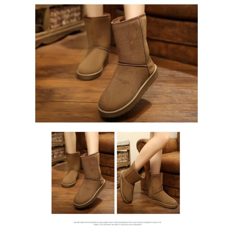 Winter neue Damen Schneestiefel, modische und warme lässige mittelhohe Stiefel, Damenschuhhersteller Großhandel Übergröße