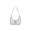 Charles & Keith Patchwork Chain Versatile PU Woven Underarm Bag Moon Bag Tote Shoulder Bag Women bags Multicolor CK2-40271053