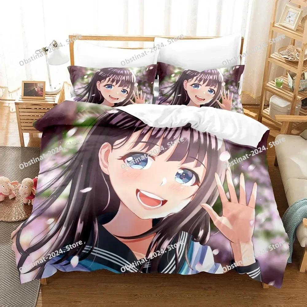 New 3D Akebis Sailor Uniform Beding Set Printed Bed Linen Set With Pilowcase Bed Soft Duvet Cover Single Double Quen Super King-Sized Dimensionsd