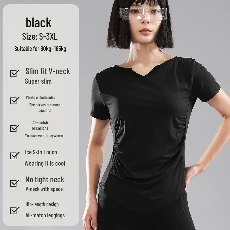 

Women s Slimming Yoga & Fitness Tops - Cool Short Sleeve for Running & Pilates 4XL