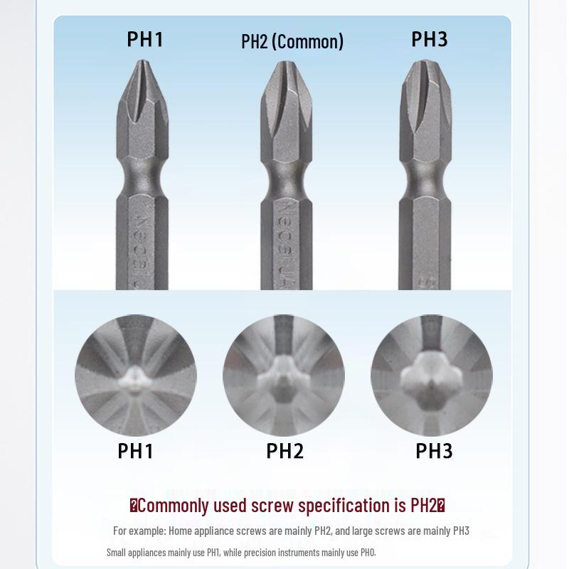 Nigao Double-Headed Phillips Screwdriver Bit for Electric and Pneumatic Drills #PH123