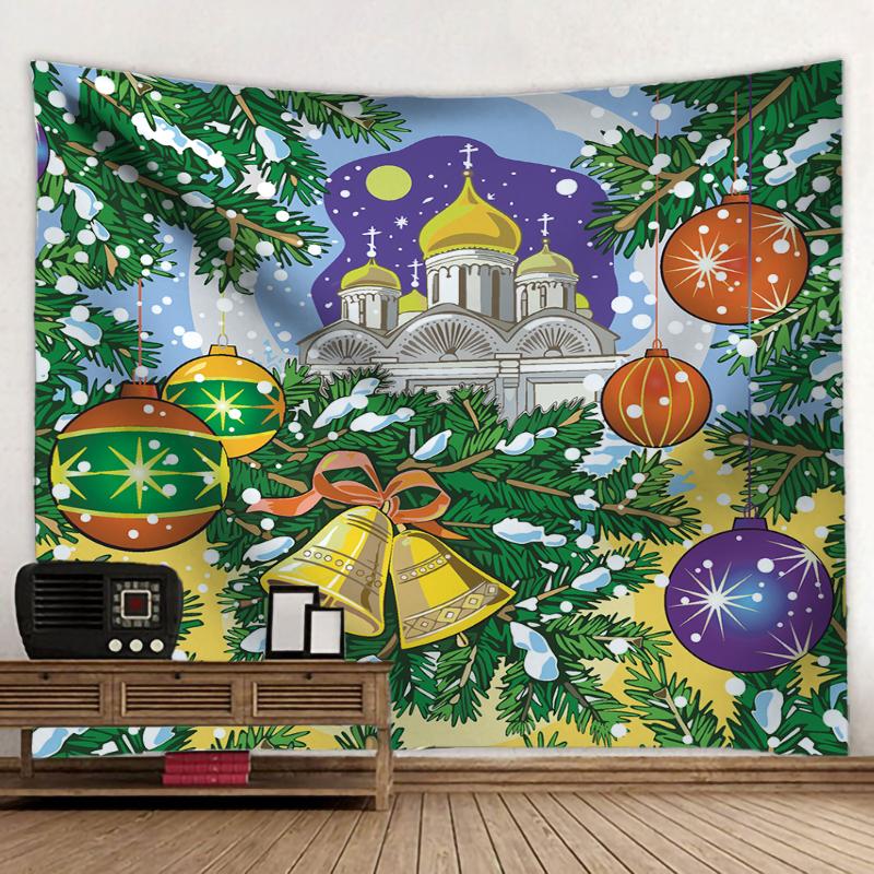 Christmas Balls And Snow Wall Hanging Tapestry Christmas Wall Hanging Tree Wall Hanging Gorgeous Christmas Tree Fireplace Gifts