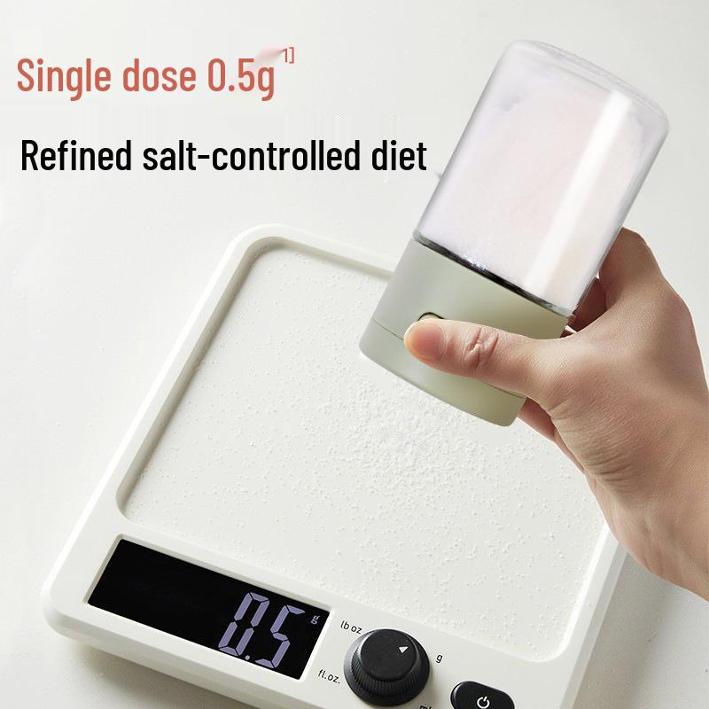 Press-Type Salt & Seasoning Control Bottle - Moisture-Proof, Sealed Jar for Household Kitchen