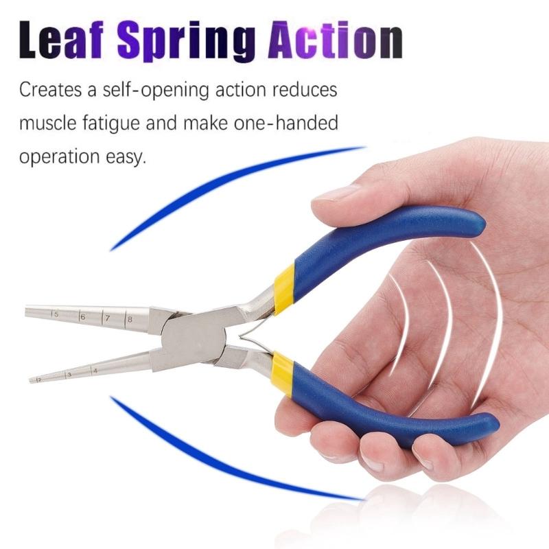 Round Nose Pliers Jewelry Tool Pliers Jewelry Equipments Long Carbon Steel Material Hand Tools for Beading Jewelry