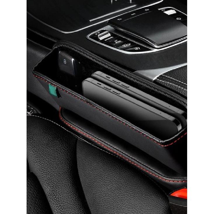 PU Leather Car Console Side Seat Gap Organizer Front Seat Filler For Small Items