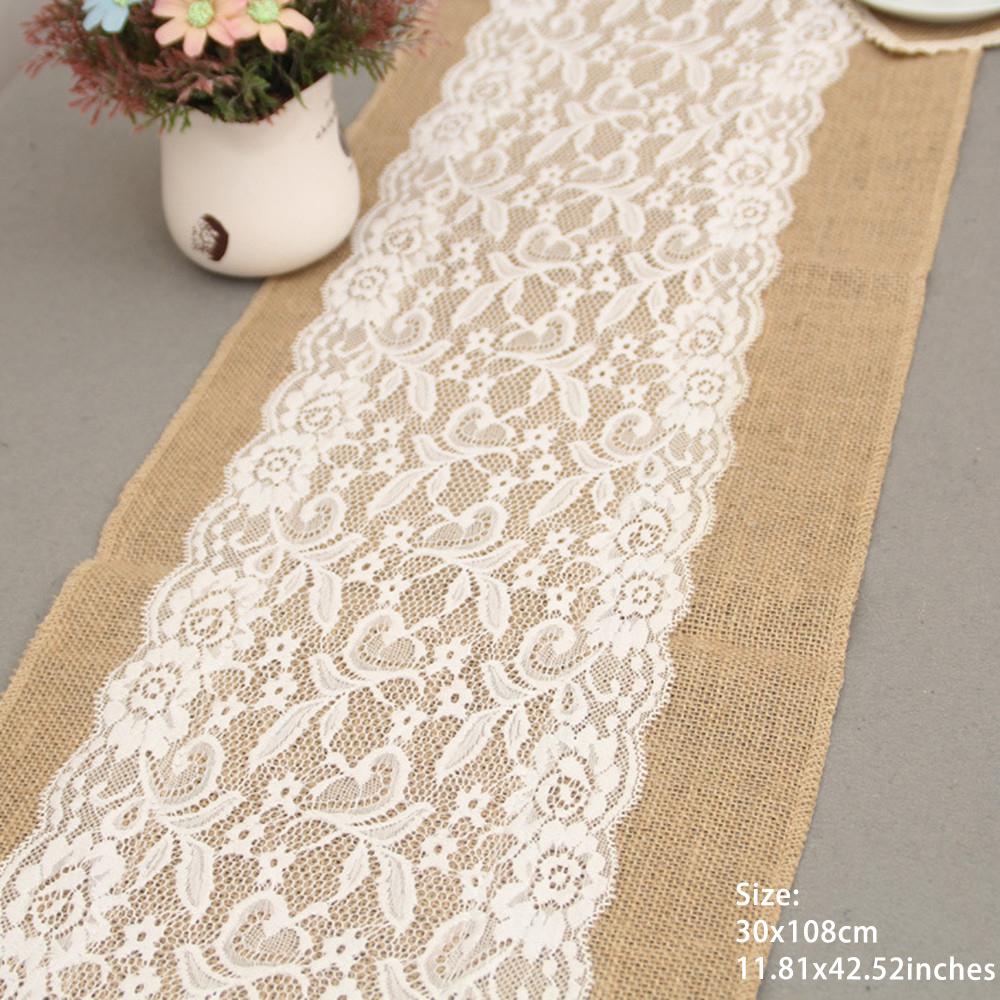 

Yellow Linen Table Flag, Lace Edged Linen Table and Chair Cloth, Christmas Party Craft, Wedding Decoration Supplies