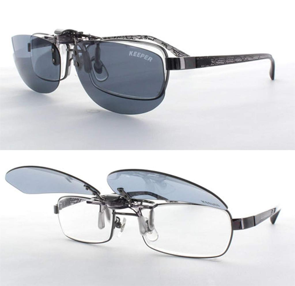 Keeper Polarized Bib Made in UV Ultra Wide and 9330 Clip-on Sunglasses, Japan, Protection, Lightweight, Flip-Up Design, Unisex, Horizontal, (Polarized