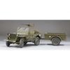 Fine Molds 1/20 Scale American 1/4-Ton 4x4 Truck (with Trailer and Machine Gun) Plastic Model 82002 (Combat Vehicle)