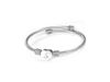 Titanium Steel English Alphabet Heart Bracelet with Simple Design