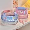 YT Makeup Storage Bag Large Capacity Stationery Storage Bag Strawberry Roll-Up Pencil Case Dopamine Cute Portable Handbag for St
