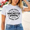 Supernatural TShirt Winchester Brothers Shirt SPN TV Series Fans Gift T-shirt Menunisex Fashion Summer Crewneck Cotton Tee Tops