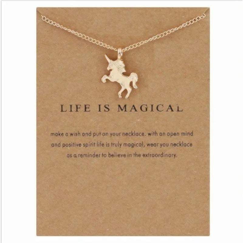 Rare Life Is Magical  Statement Necklace Gold Jewelry