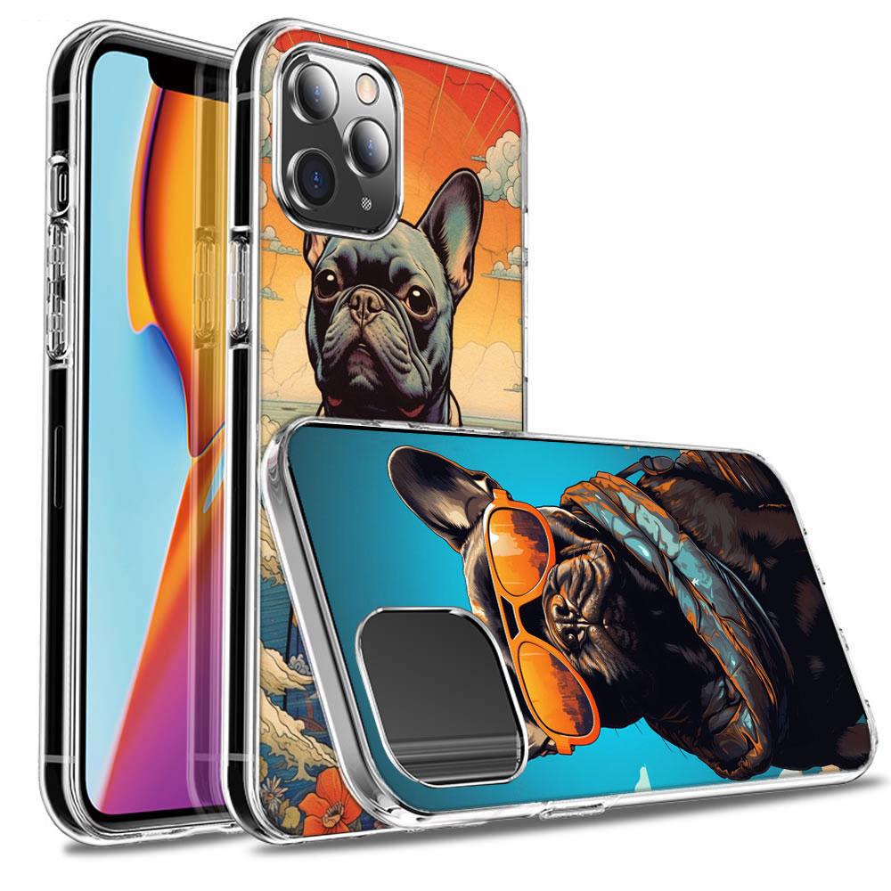 French Bulldog Dog Pug Phone Case For Iphone 16E 15 Pro 14 Plus 17E 16 17 Pro Max Air 11 12 13 Mini Shockproof Capa Cute Cove