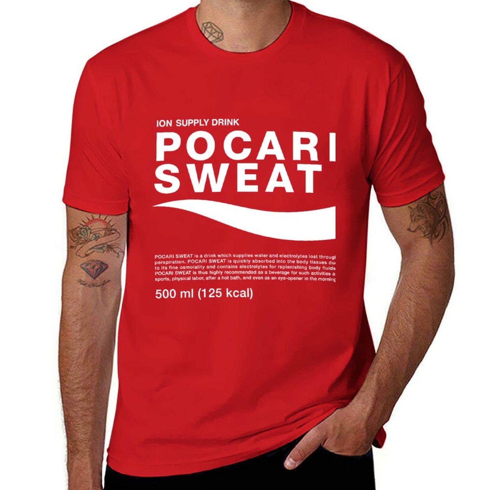 

Pocari Sweat T-Shirt cheap stuff plain Short sleeve tee Men s cotton t-shirt S