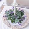 1Pc Simulation Plant Candlestick Garland Ring for Holiday Party Wedding Home Lampstand Props Decoration