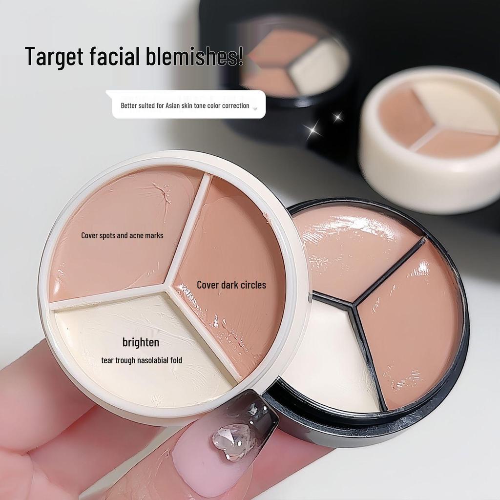 SVMY Three-Color Concealer Cream: Flawlessly Covers Blemishes, Scars, Dark Circles & Contours