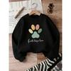 European sizes Adorable Colorful Paw Print Pattern Sweatshirt for  Kids Aged 0-3, Comfortable And Easy, Perfect for Outdoor Wear