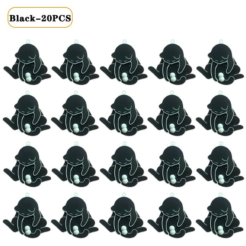 1-40PCS Creative Pull Play Egg Cat Keychain Pendant Cute Rotatable Acrylic Bag Pendant for Women Keyring Purse Car Accessories