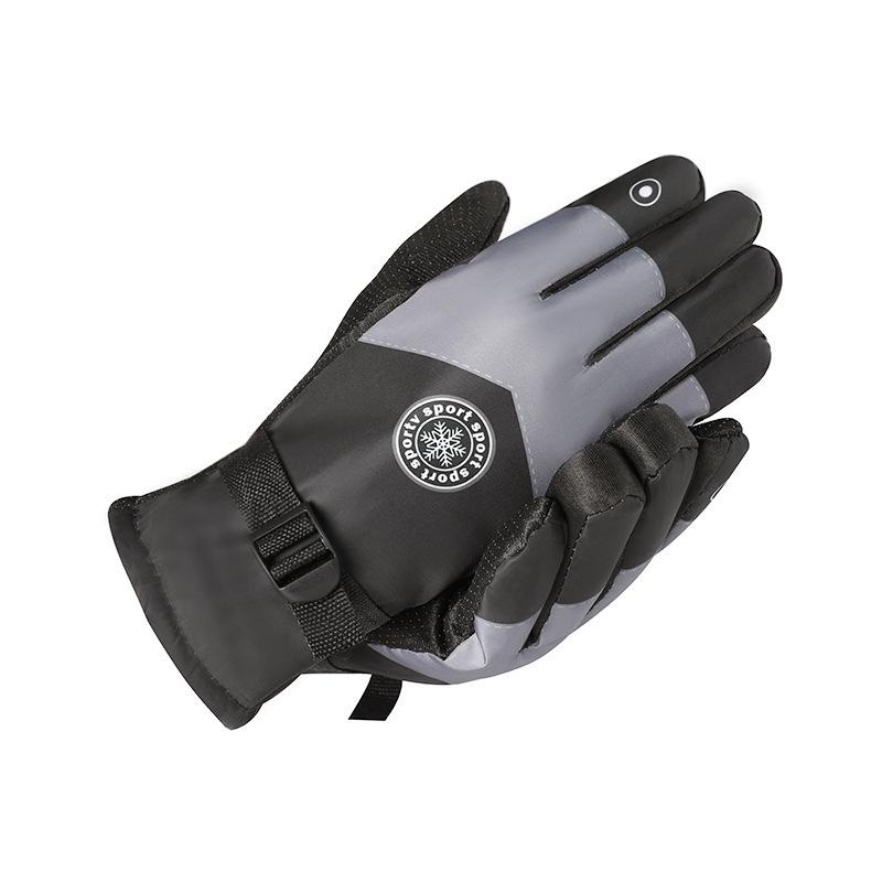Water-Repellent Fleece-Lined Winter Sports Gloves: Windproof & Warm for Skiing & Cycling
