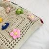 Flower Handwoven Bag Women, New Summer Niche Seaside Vacation Beach Bag Versatile Shoulder Messenger Bag