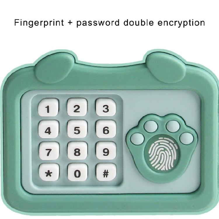 Kids Cash Box Children Fingerprint and Password Coin Box for Developing Intelligent Saving Habits
