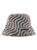 DILETTANTISME Brown Angel Ring Fur Bucket Hat