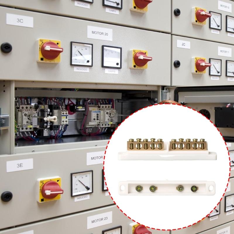 Wire Screw Connector Brass Grounding Terminals Block High Conductivity Grounding Rod For Home Electrical Projects