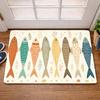 Bohemian Fish School Welcome Doormat Sea Life Non Skid Rug Apartment Front Door Entry Decor Mat
