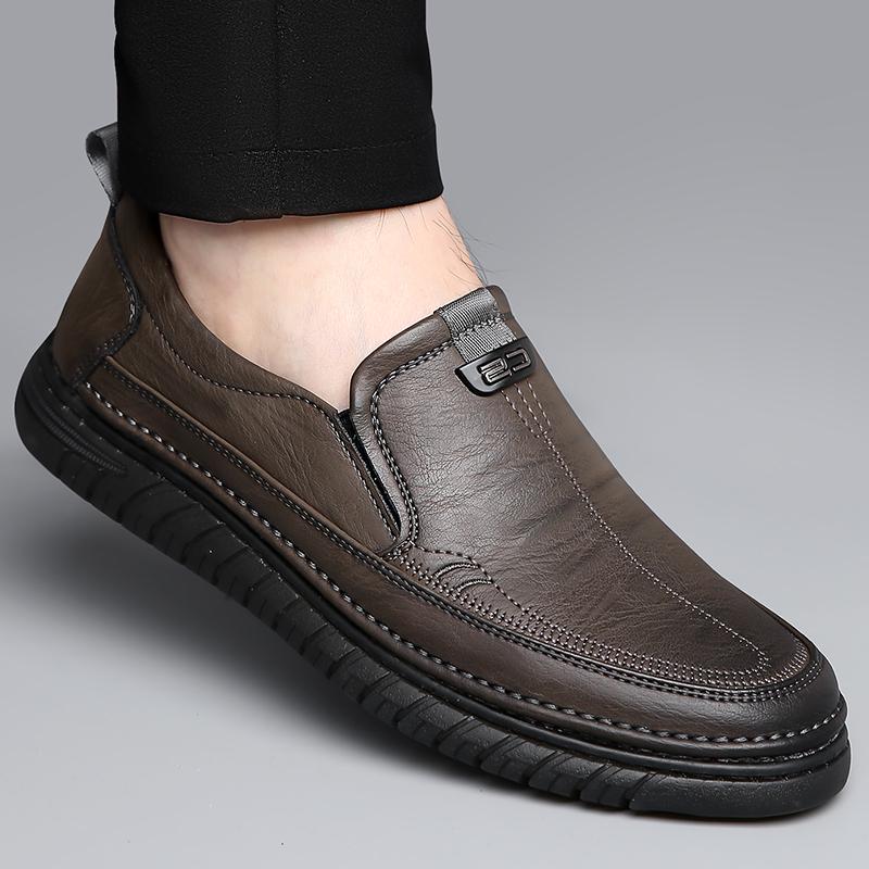 Retro Penny Loafer Genuine Cow Leather Classic Shoes Sewing Comfortable Men Casual Slip-on Club Party Shoe Spring Summer