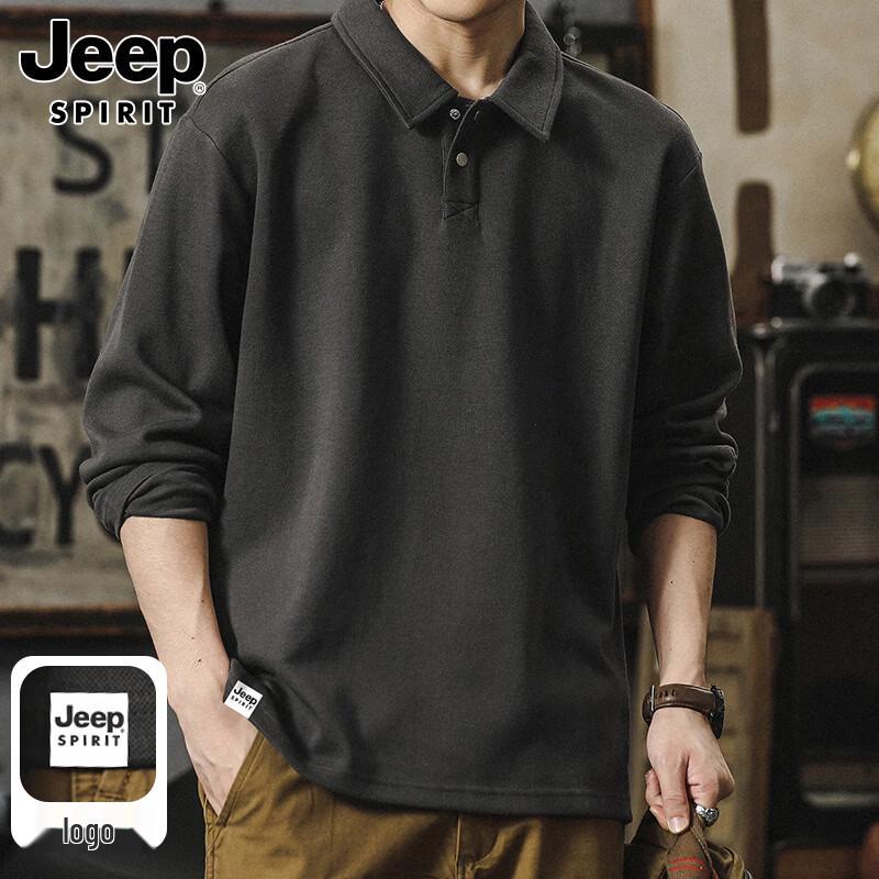 

JEEP SPIRIT Men s Long Sleeve Polo T-Shirt