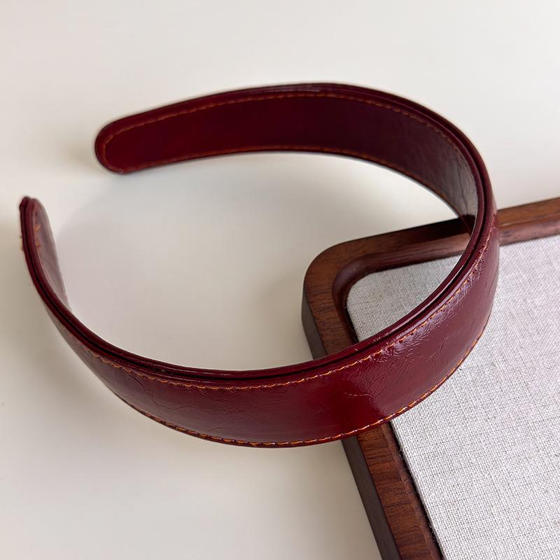 Haarreif im französischen Stil, Haarbänder, Retro-Leder, breite Stirnbänder, Damen-Haarband, weiblich, zum Waschen des Gesichts, Make-up, Kopfschmuck, Haarschmuck