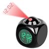 Multi-function Projection Chime Clock LED Light Alarm Clock Voice Alert Temperature Chime Clock Projection Clocks