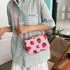 Fashion Small Fresh and Sweet Personalized Shoulder Bag Women's Bag Spring and Summer New Strawberry Printed Casual Nylon Bag
