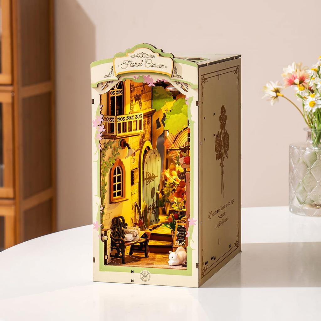 ROBOTIME Rolife 3D Puzzle Floral Corner DIY Book Nook Kit TGB09