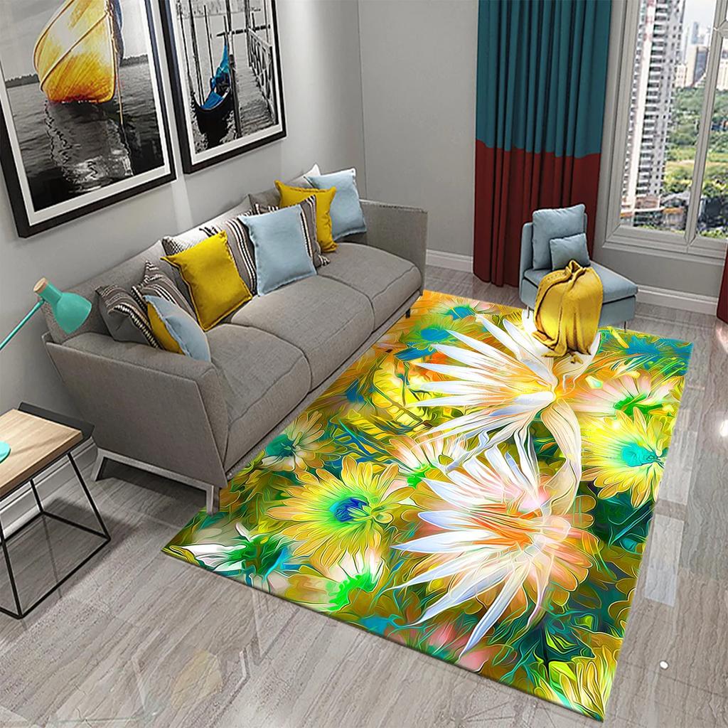 Colorful Ink Painting Carpet Abstract Drawing Art Rugs for Bedroom Living Room Large Area Carpets Floor Rugs Entrance Door Mat