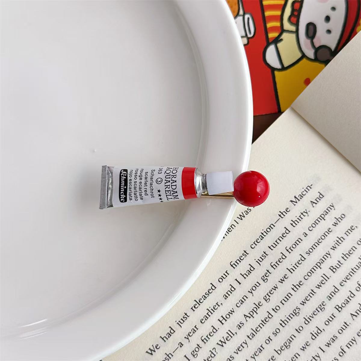 

1 шт./2 шт. Милая искусственная художественная акварельная пигментная палитра заколка для волос, девчачья заколка-клипса для челки, головной убор-заколка