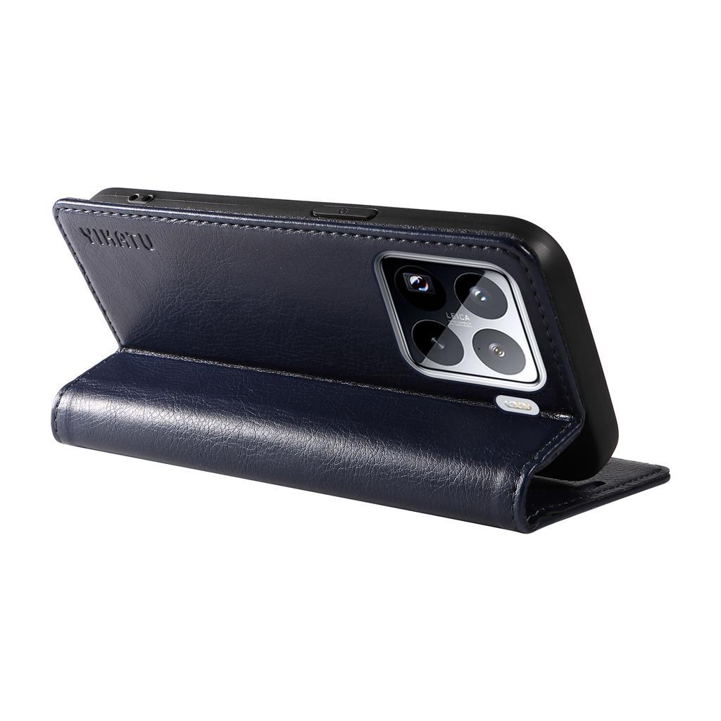 YIKATU YK-006 Pro pouzdro pro Xiaomi 15 Pro Magnetické zavírání Kožený kryt na telefon Litchi textura