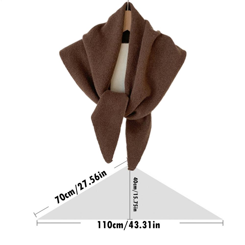 

Треугольный шарф-свитер Мягкий шаль-накидка Утеплитель Шерстяной головной платок для женщин Весна Осень Ежедневная поездка на работу Путешествия на открытом воздухе Пляж кофейный