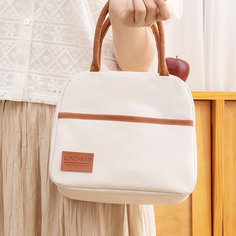 Simple Lunch Bags Girls Large-capacity Japanese Bento Bag Insulated Thermal Portable for Travel Picnic Lunch Box 2025 New Gift