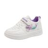 2024 Spring and Autumn New White Girls' Sports Shoes for Active Children, Breathable and Versatile, Perfect for Casual Wear.