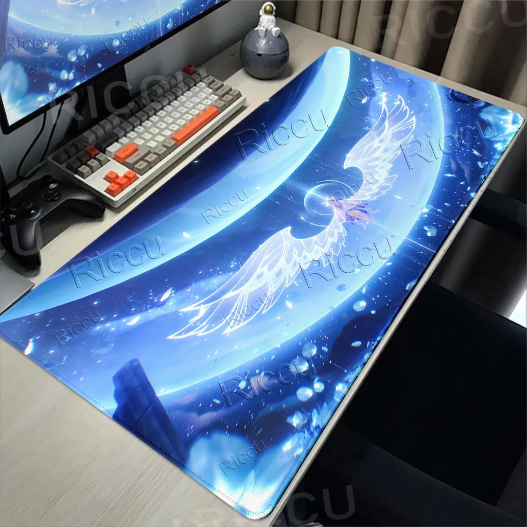 Tapis de souris mignon motif Columbina Genshin Impact Gamer Verrouillage Bord Anime Jeu d'ordinateur Grand Tapis de souris en caoutchouc Art Tapis de bureau pour ordinateur portable