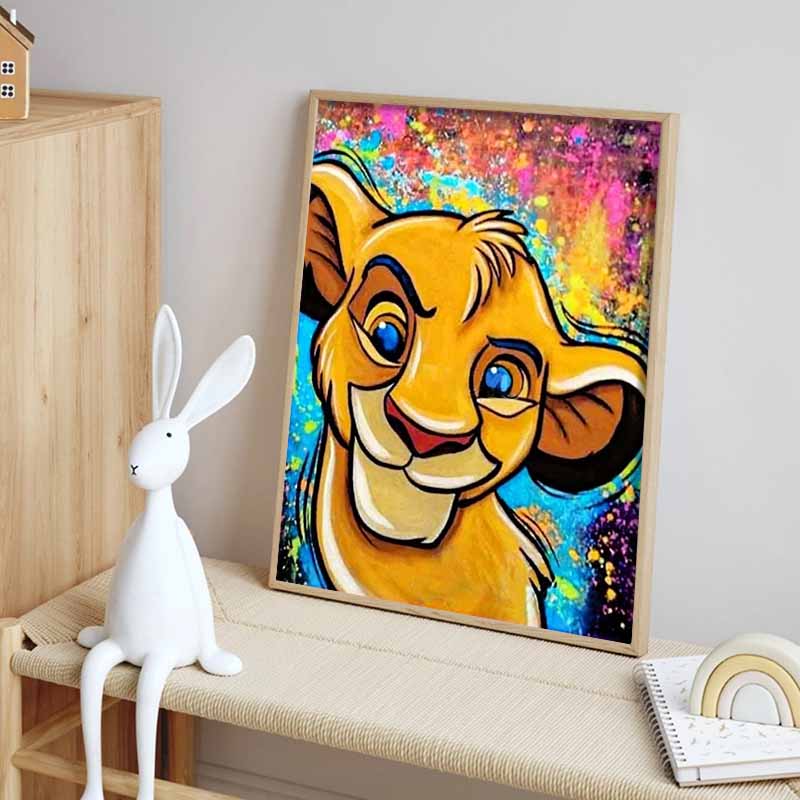 Disney Diamond Painting 5D The Lion King Simba Cartoon Movie Cross Stitch Embroidery Craft Gift Home Decor