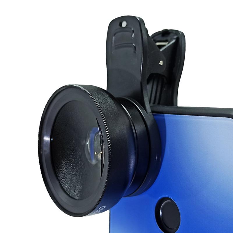 0.45x Ultra-Wide + Macro 2-in-1 Mobile Phone Lens, Universal External Camera SLR Lens