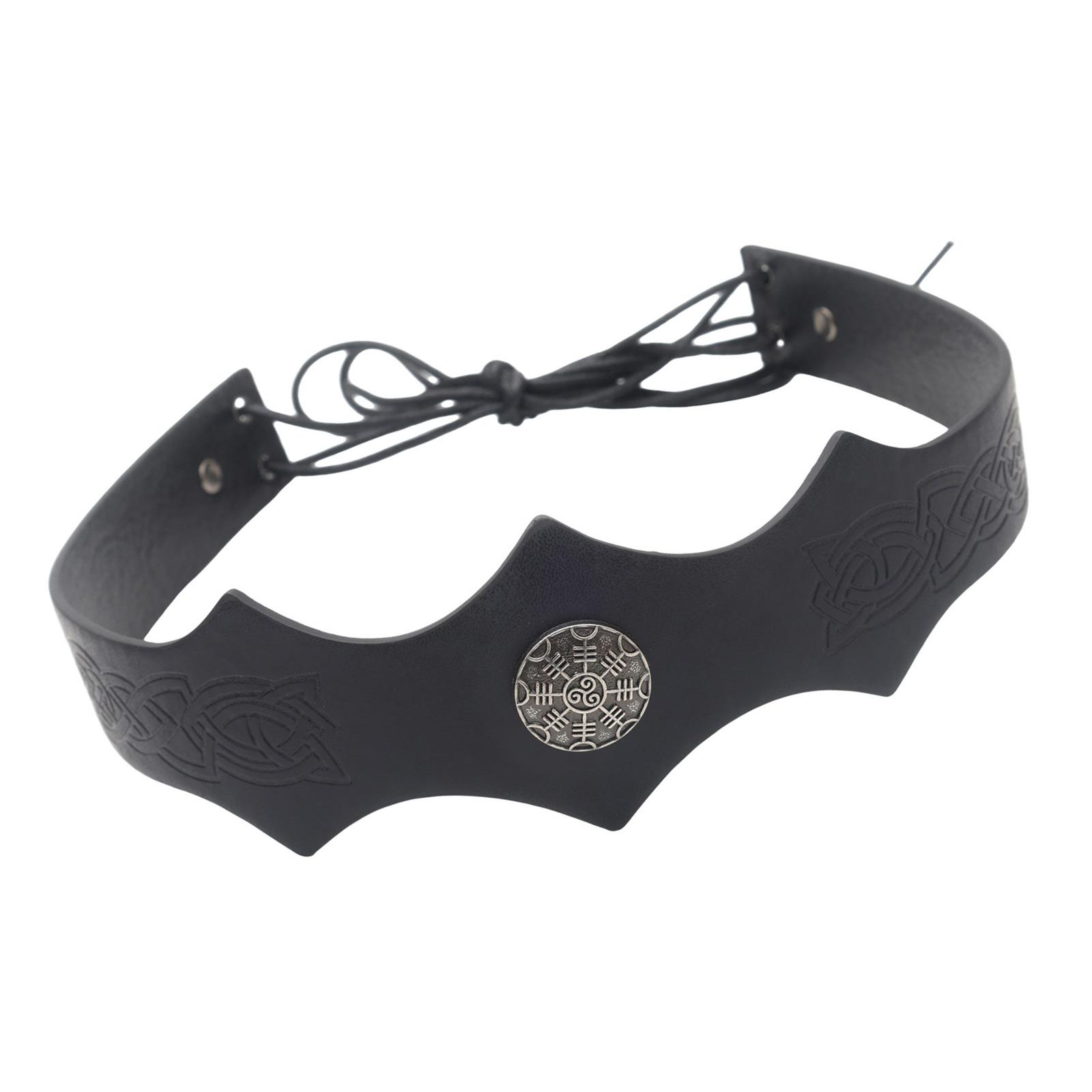 

Premium Cosplayer King Crowns Headgear for Ancient Roman Gladiators Costume and Role Playing Event чорний