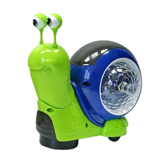 

Электрическая детская мультяшная игрушка-улитка со светом и музыкой, автоматическое объезжание препятствий, развивающая игрушка для ползания на животике для малышей, ползающий рак-отшельник зелёный