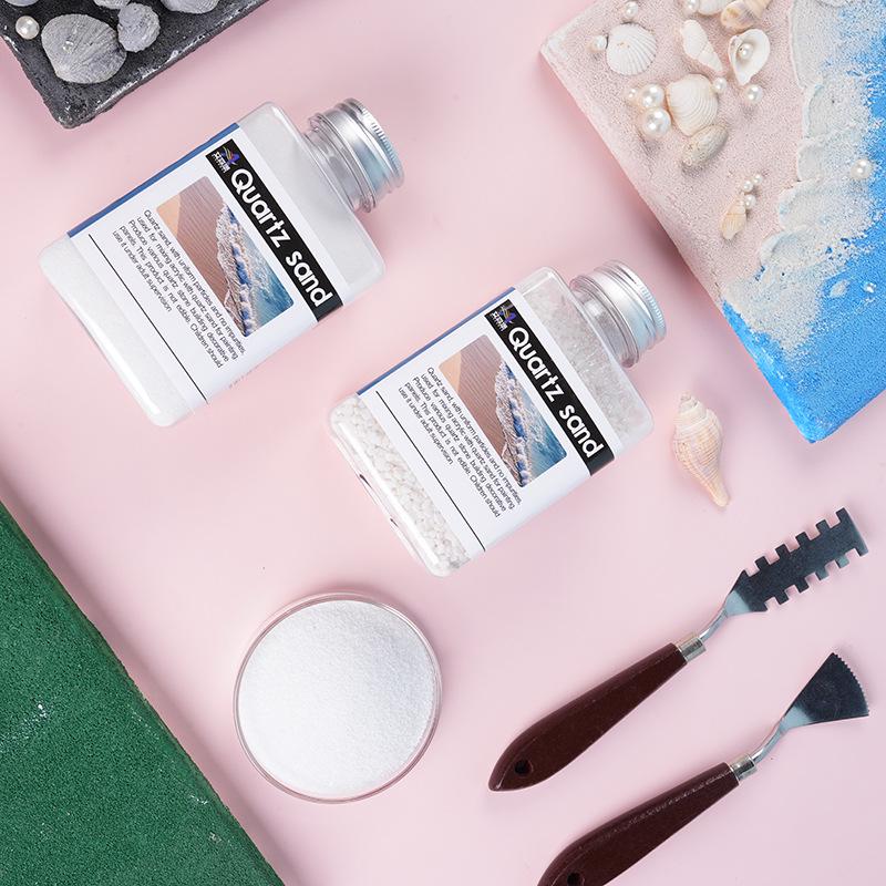 Weißer Quarzsand Acrylpigment: Feine Mineralgranulate für handgemachte Farben