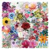 60-Sheet Waterproof Floral Sticker Pack for Journals, Guitars, and Notebooks