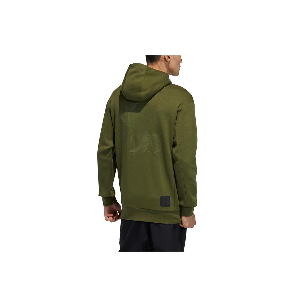 adidas Wj Swt Hood Casual Sports hooded Pullover Green Men's GP0923
