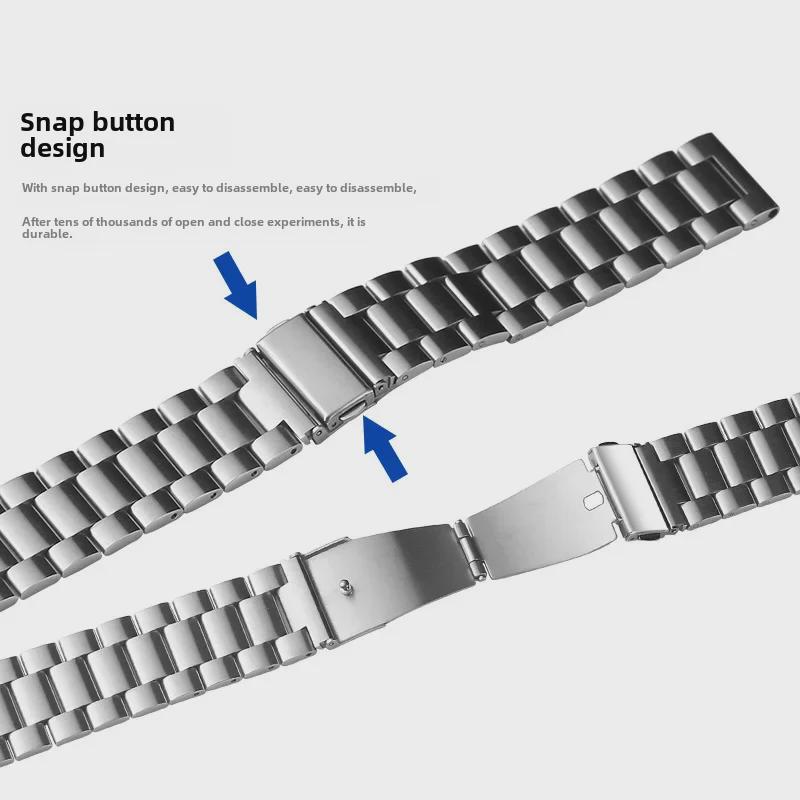 Curea de ceas din oțel inoxidabil solid, accesorii metalice, 18-24 mm